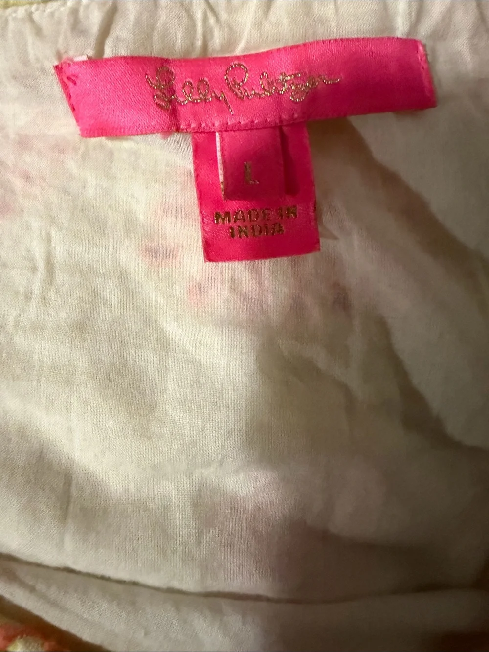 Lilly Pulitzer Yellow Square Neck Puff Sleeve Top with Coral Embroidery